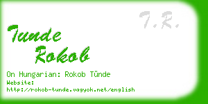 tunde rokob business card